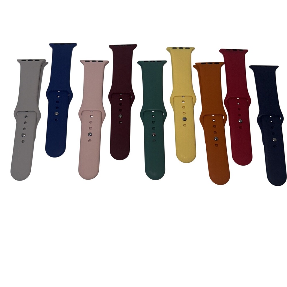 Unbranded Watch Band Unisex OS Multicolor 9-Pack Silicone Sport Straps Bundle